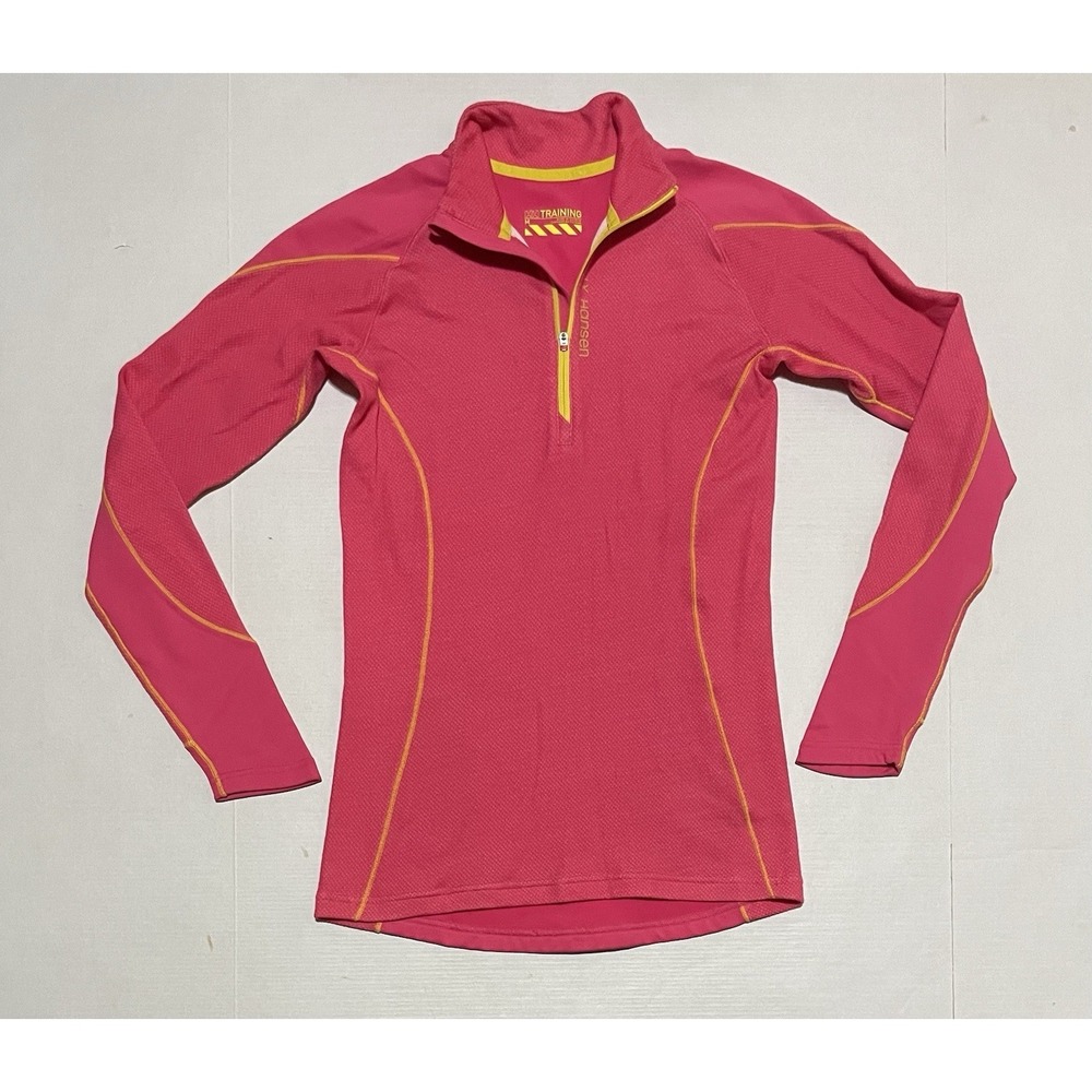 Helly Hansen HH Training Womens M Pink 1/4 Zip Activewear Running Base Layer Top